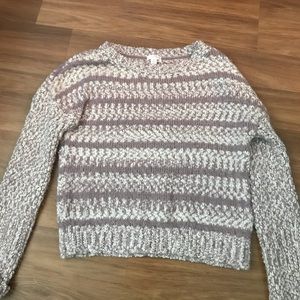 Purple & white knit sweater